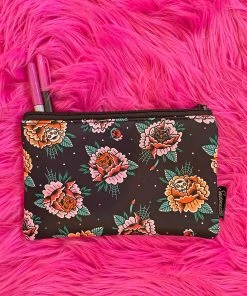 SOURPUSS CREEPY PEONIES CASE ZIP POUCH -BEETLEJUICE Shop IMG 0768