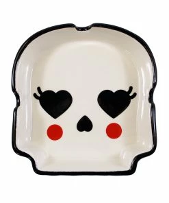 SOURPUSS LADY SKULL ASHTRAY