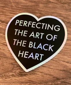 THE SILVER SPIDER BLACK HEART HOLO STICKER