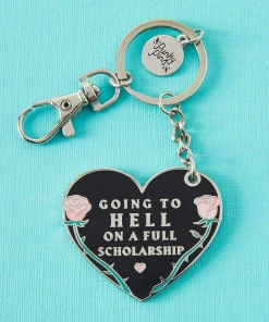 PUNKY PINS GOING TO HELL ON A FULL SCHOLARSHIP KEYCHAIN
