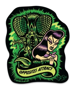 RETRO A GO GO OPPOSITES ATTRACT VINYL STICKER