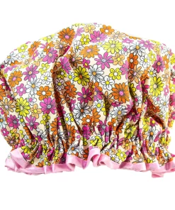RETRO FLORAL SHOWER CAP