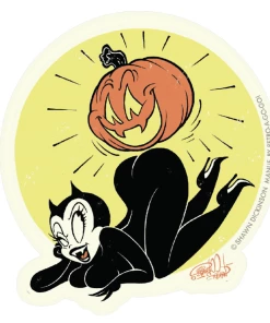 RETRO A GO GO SPOOKY FRIENDS VINYL STICKER